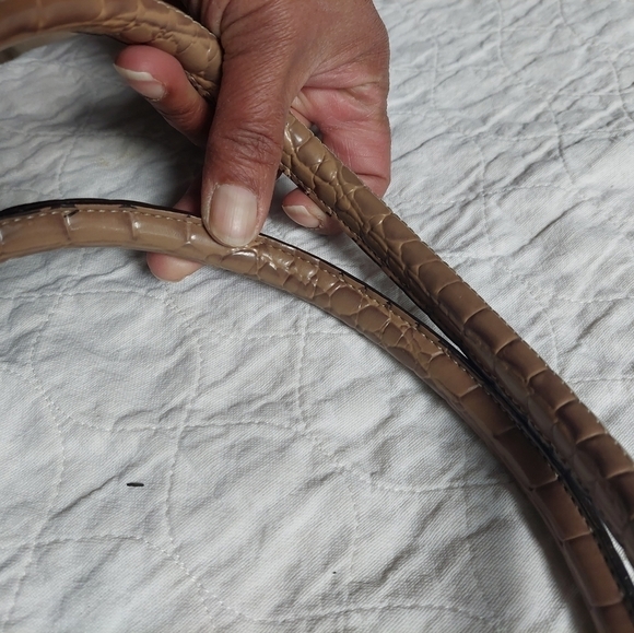 Jeanne Lottie 3-Tone Synthetic Alligator Embossed Satchel Bag - Picture 6 of 16